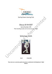 Schempp-Hirth Discus B VH-XOT Pilot Handling Manual And Conversion Document