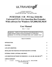 UltraView PCIEXT64U User Manual