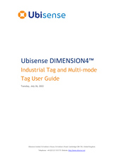 Ubisense Dimension4 UWB+BLE Tag User Manual
