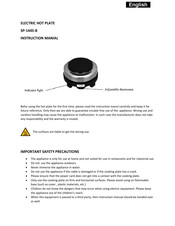 SAPIRHOME SP-1445-B Instruction Manual