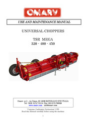 Omarv TSR MEGA 450 Use And Maintenance Manual