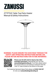Zanussi ZTTPTH5 Manual & Safety Instructions