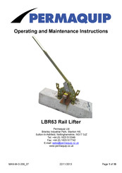 Permaquip LBR63 Operating And Maintenance Instructions Manual