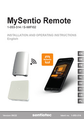 Sentiotec MySentio Remote Installation And Operating Instructions Manual