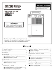 RECORD MATE STOKYO RM-1 Manual