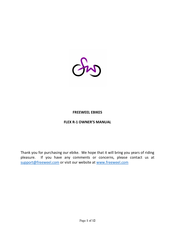 Freeweel FLEX R-1 Owner's Manual