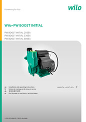 Wilo PW BOOST INITIAL 330EA Installation And Operating Instructions Manual