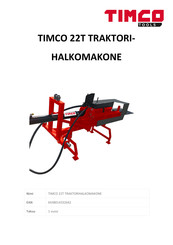 Timco Tools 22T Operation Instructions Manual
