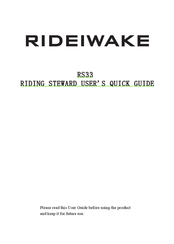 RIDEIWAKE RS33 User Quick Manual