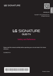 LG SIGNATURE OLED88Z2PUA Safety And Reference