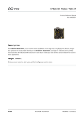 Pro Arduino Nicla Vision Product Reference Manual