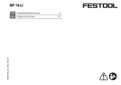 Festool BP 18 Li 3.1 C Original Instructions Manual