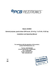 PCB Piezotronics ICP J353B02 Installation And Operating Manual