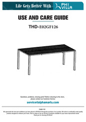PHI VILLA THD-PV-350 Use And Care Manual
