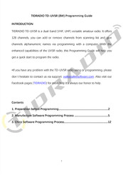 TIDRADIO TD-UV5R Programming Manual