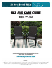 PHI VILLA THD-PV-350 Use And Care Manual
