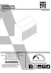 Novogratz 2958905COM Instruction Booklet