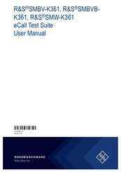 Rohde & Schwarz SMW-K361 User Manual