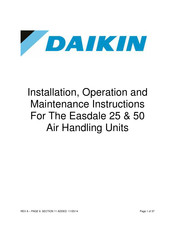 Daikin Easdale 50 Installation, Operation And Maintenance Instructions