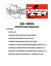 Val-Tex VIPER QS-1800A Operating Manual