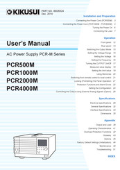 Kikusui PCR2000M User Manual