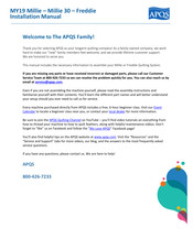 APQS Millie MY19 Installation Manual