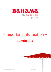 BAHAMA Jumbrella Important Information Manual