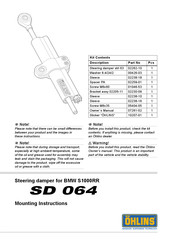 Öhlins SD 064 Mounting Instructions