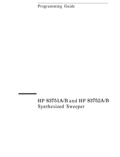 HP 83751A Programming Manual