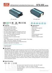Mean Well NTS-450 Series Quick Start Manual