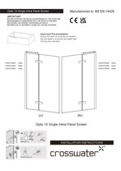 Crosswater Optix 10 Installation Instructions Manual