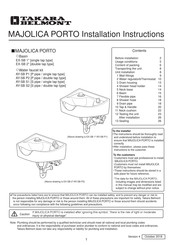 Takara Belmont MAJOLICA PORTO EX-SB 1 Series Installation Instructions Manual