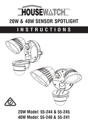Housewatch 55-244 Instructions Manual
