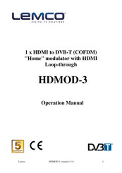 Lemco HDMOD-3 Operation Manual