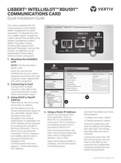 Vertiv Liebert IntelliSlot RDU101 Quick Installation Manual