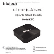 Triotech clear stream K5C Quick Start Manual