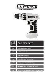 F.F. Group CDD 7.2V EASY Original Instructions Manual
