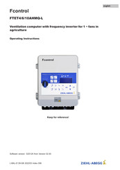 ZIEHL-ABEGG Fcontrol FTET4AHMQ-L Operating Instructions Manual