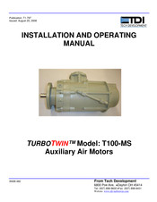 TDI TURBOTWIN T100-MS Installation And Operating Manual