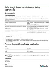 Tektronix TMT4 Installation And Safety Instructions