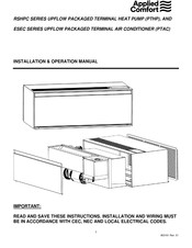 Applied Comfort RSHPC Series Installation & Operation Manual
