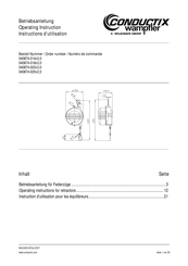 Delachaux Conductix-Wampfler 040874-025x2,0 Operating	 Instruction