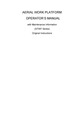 Aerial GTWY Series Operator's Manual
