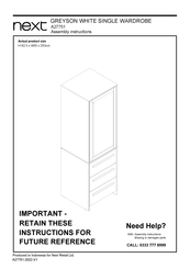 Next GREYSON A27751 Assembly Instructions Manual