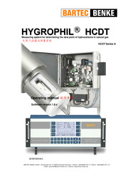 BARTEC BENKE HYGROPHIL HCDT Series Operating Manual