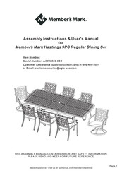Members Mark Hastings AAX08800-9SC Assembly Instructions & User Manual