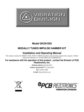 PCB Piezotronics VIBRATION DIVISION GK291D05 Installation And Operating Manual