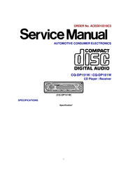 Panasonic CQ-DP151W Service Manual
