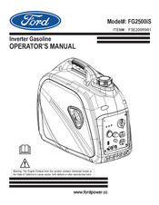 Ford F3E200R991 Operator's Manual