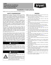 Carrier bryant 315S Installation Instructions Manual